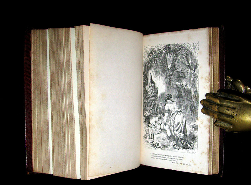 1855 Rare Fairy Queen Book ~ The FAERIE QUEENE by Edmund SPENSER Illustrated by Corbould.
