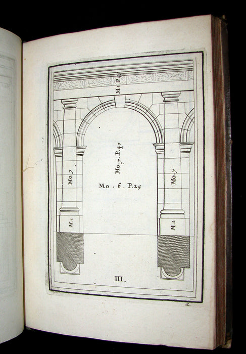 1682 Scarce French ARCHITECTURE Book - Traitté des cinq ordres d'architecture traduit du Palladio. 77 Plates.