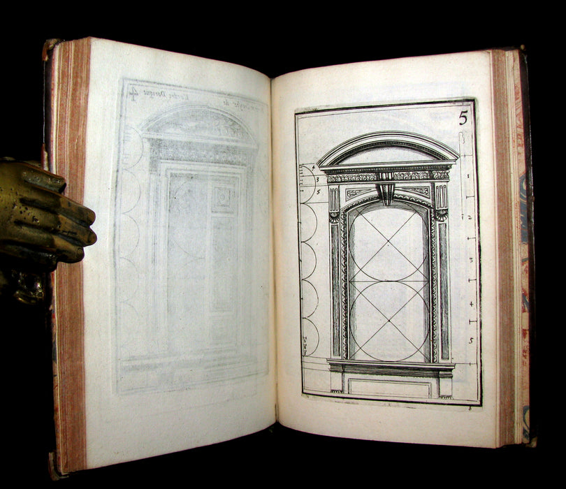 1682 Scarce French ARCHITECTURE Book - Traitté des cinq ordres d'architecture traduit du Palladio. 77 Plates.