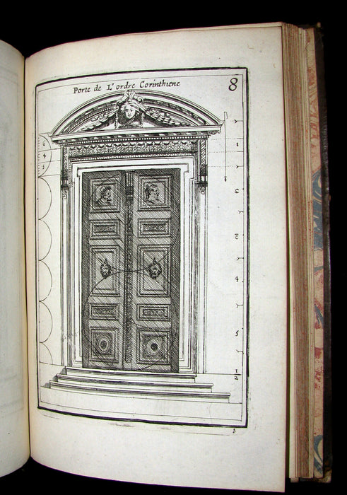 1682 Scarce French ARCHITECTURE Book - Traitté des cinq ordres d'architecture traduit du Palladio. 77 Plates.