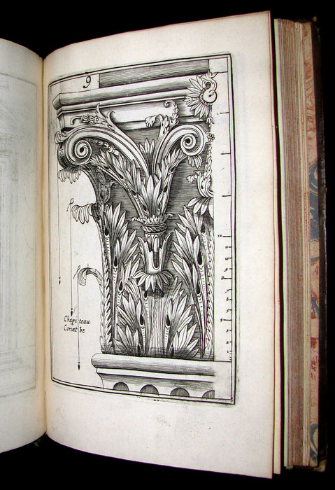 1682 Scarce French ARCHITECTURE Book - Traitté des cinq ordres d'architecture traduit du Palladio. 77 Plates.