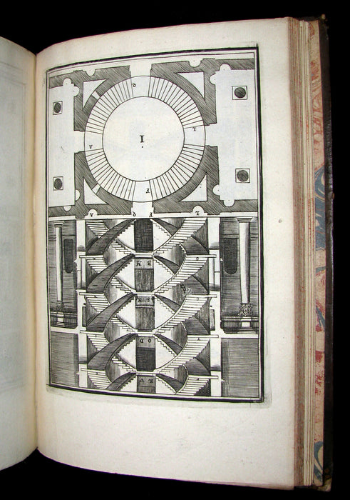 1682 Scarce French ARCHITECTURE Book - Traitté des cinq ordres d'architecture traduit du Palladio. 77 Plates.