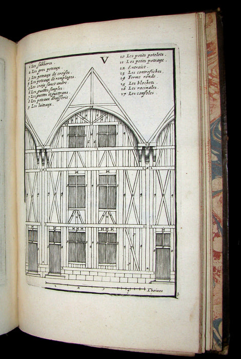 1682 Scarce French ARCHITECTURE Book - Traitté des cinq ordres d'architecture traduit du Palladio. 77 Plates.