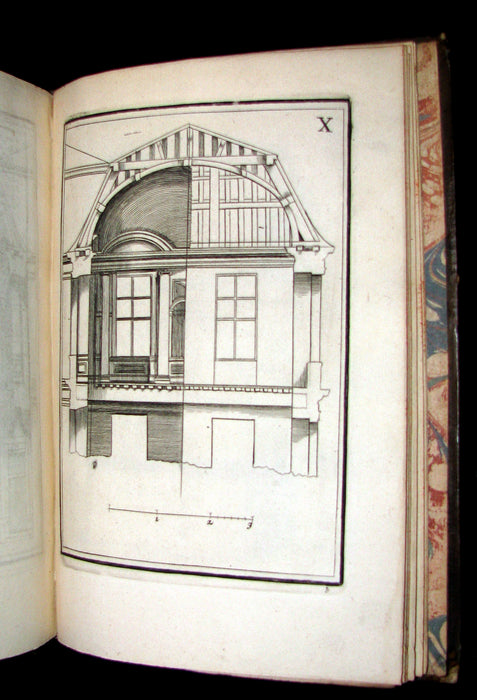 1682 Scarce French ARCHITECTURE Book - Traitté des cinq ordres d'architecture traduit du Palladio. 77 Plates.