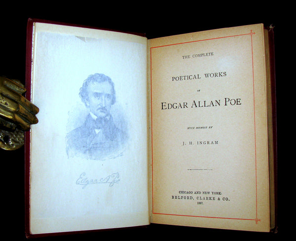 1887 Rare Book - The Complete Poetical Works Of EDGAR ALLAN POE.