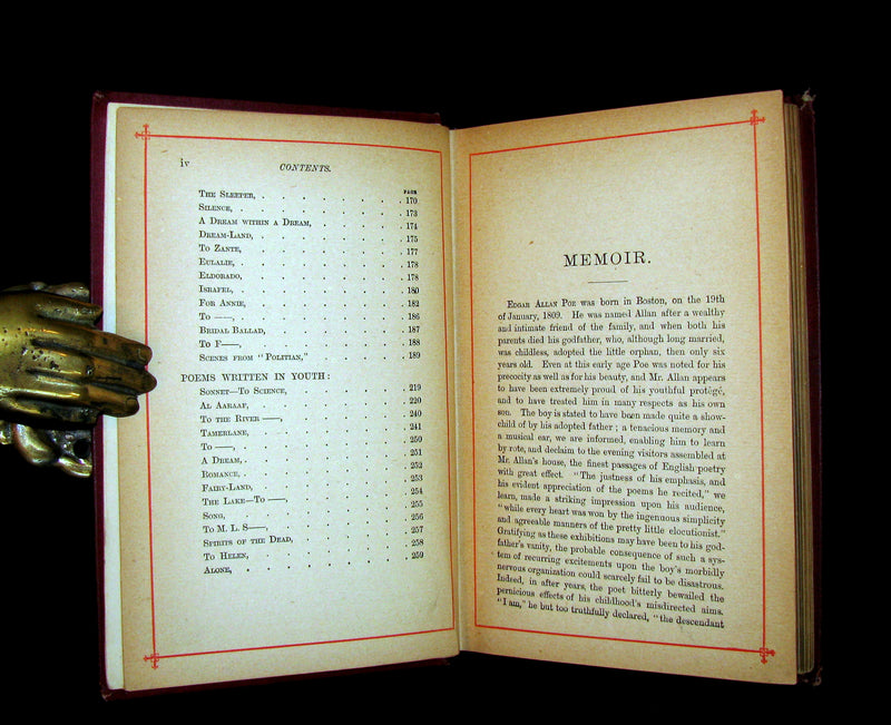 1887 Rare Book - The Complete Poetical Works Of EDGAR ALLAN POE.