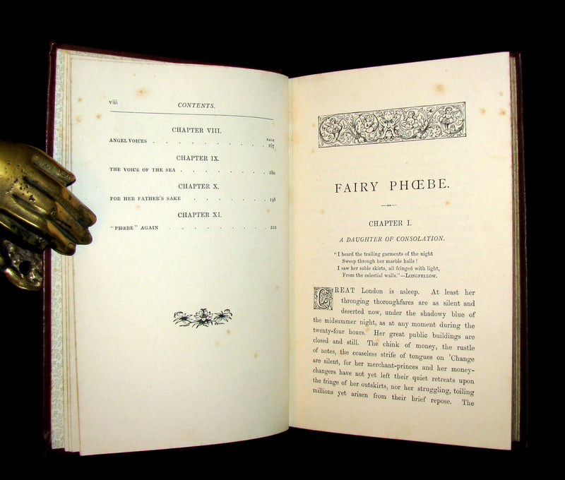 1887 Scarce Book - Fairy Phoebe or Facing the Footlights. First Edition by Lucy Taylor.