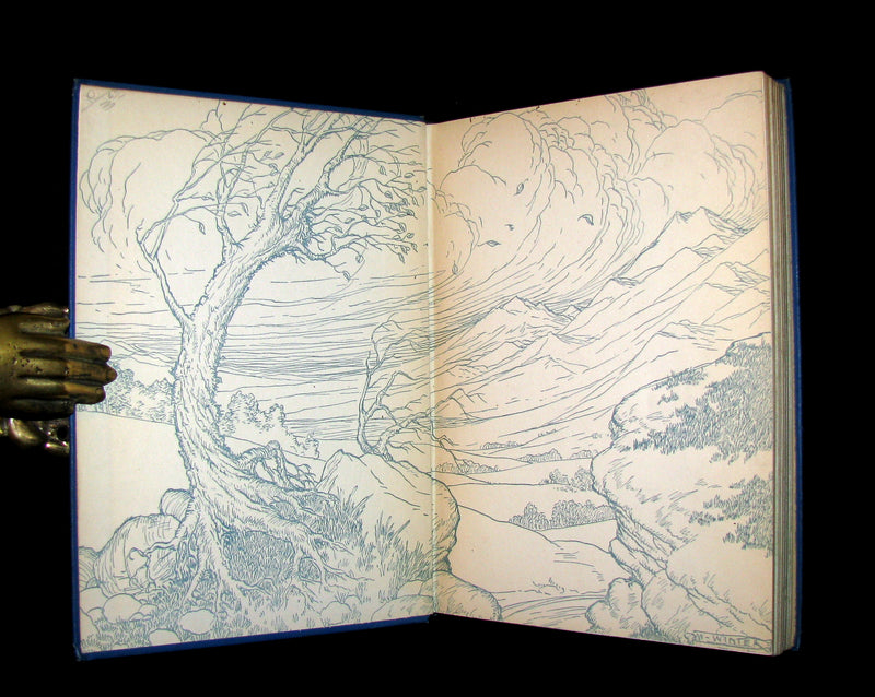 1916 Rare Windermere Edition - Alice's Adventures in Wonderland & Through the Looking-Glass Illustrated.