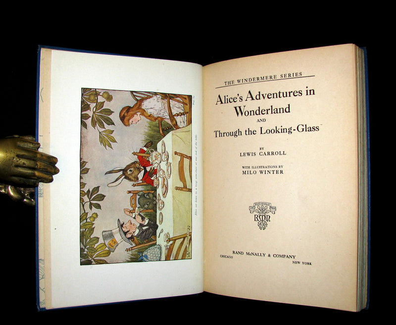 1916 Rare Windermere Edition - Alice's Adventures in Wonderland & Through the Looking-Glass Illustrated.