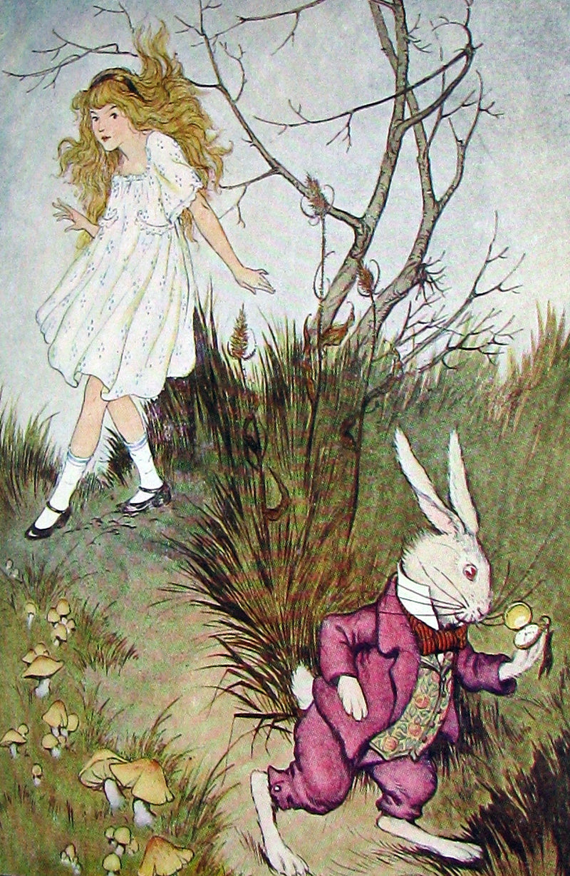 1916 Rare Windermere Edition - Alice's Adventures in Wonderland & Through the Looking-Glass Illustrated.