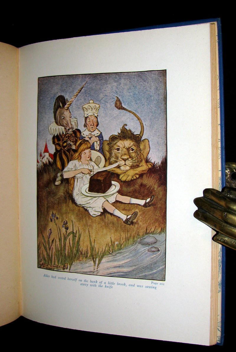 1916 Rare Windermere Edition - Alice's Adventures in Wonderland & Through the Looking-Glass Illustrated.