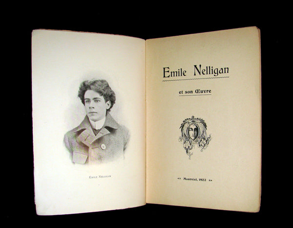1903 Scarce French Book - Émile NELLIGAN et son Oeuvre (DANTIN, Louis) FIRST EDITION in original soft cover binding.