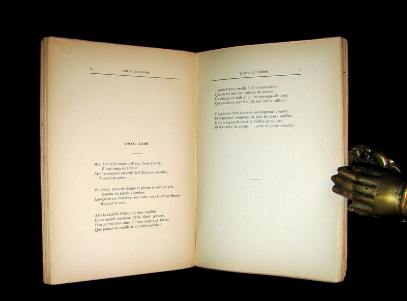 1903 Scarce French Book - Émile NELLIGAN et son Oeuvre (DANTIN, Louis) FIRST EDITION in original soft cover binding.