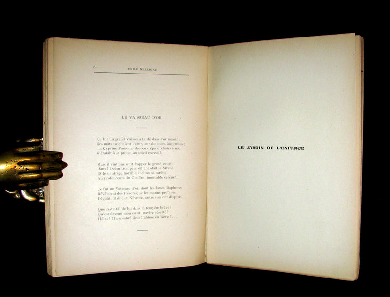 1903 Scarce French Book - Émile NELLIGAN et son Oeuvre (DANTIN, Louis) FIRST EDITION in original soft cover binding.