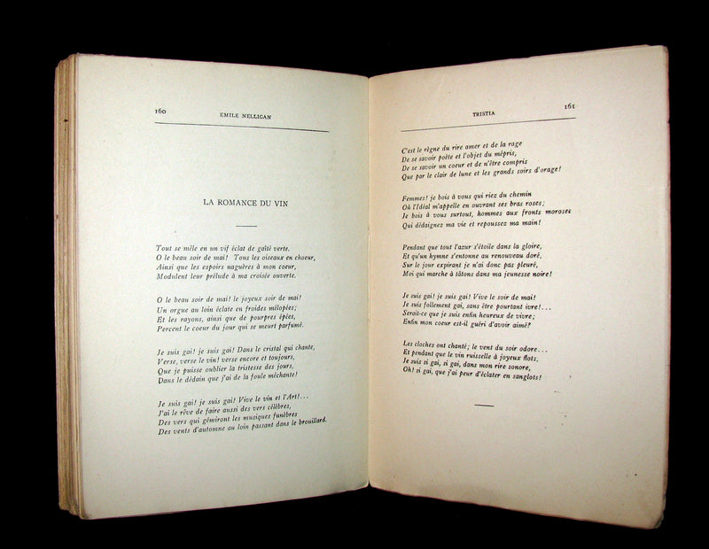 1903 Scarce French Book - Émile NELLIGAN et son Oeuvre (DANTIN, Louis) FIRST EDITION in original soft cover binding.