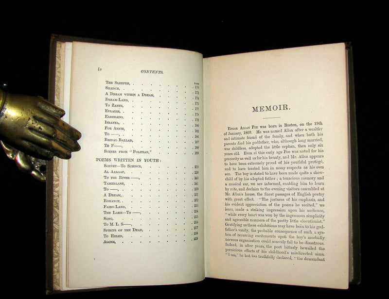 1886 Rare Book - The Complete Poetical Works Of EDGAR ALLAN POE.