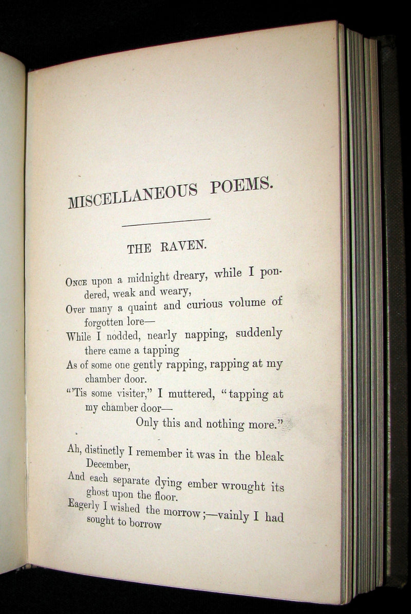 1886 Rare Book - The Complete Poetical Works Of EDGAR ALLAN POE.