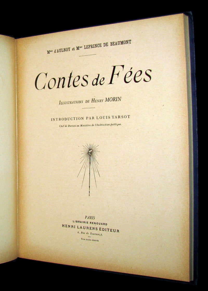 1900 Rare French Book - CONTES DE FÉES - Fairy Tales by The Countess d`Aulnoy and Ms Leprince de Beaumont.