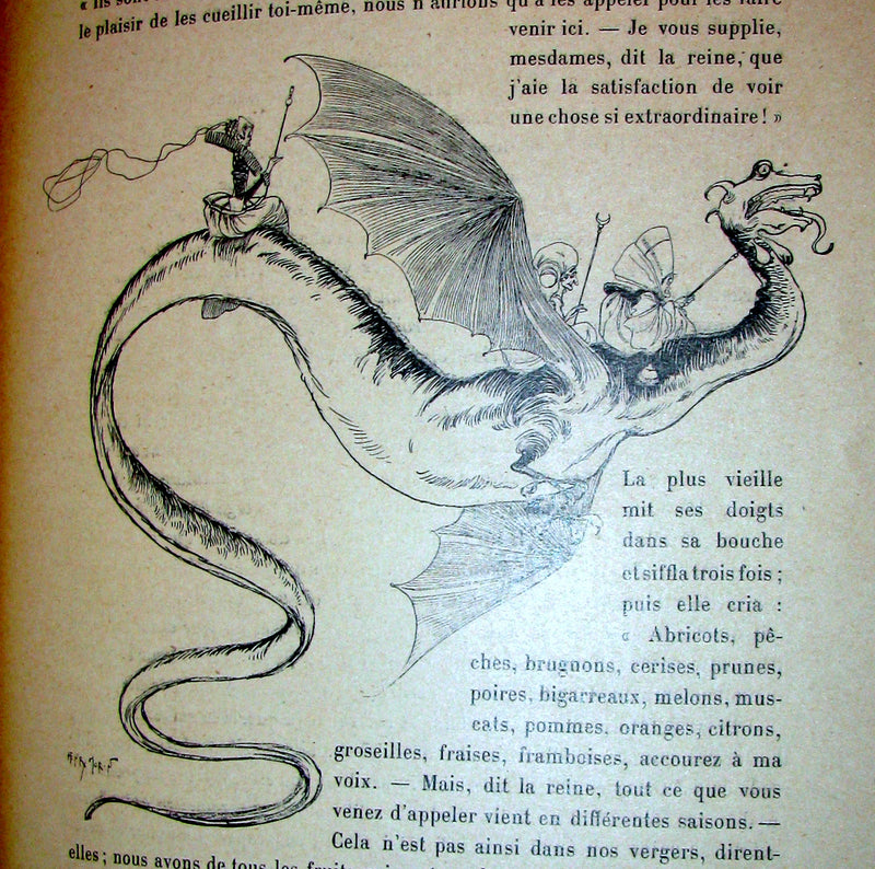 1900 Rare French Book - CONTES DE FÉES - Fairy Tales by The Countess d`Aulnoy and Ms Leprince de Beaumont.
