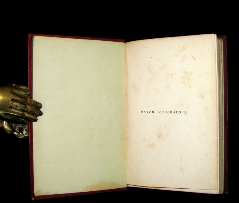 1868 Rare Book - The Travels and Surprising Adventures of Baron MUNCHAUSEN. Illustrated by Cruikshank.