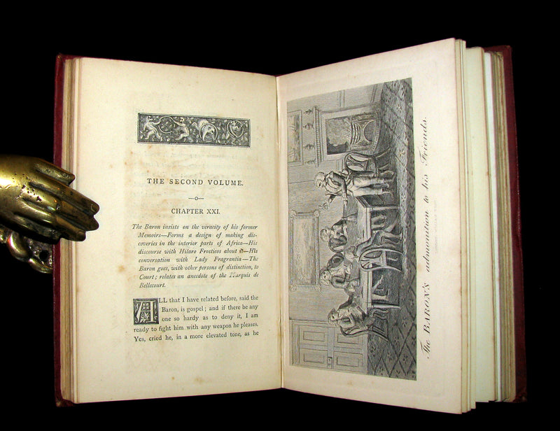 1868 Rare Book - The Travels and Surprising Adventures of Baron MUNCHAUSEN. Illustrated by Cruikshank.