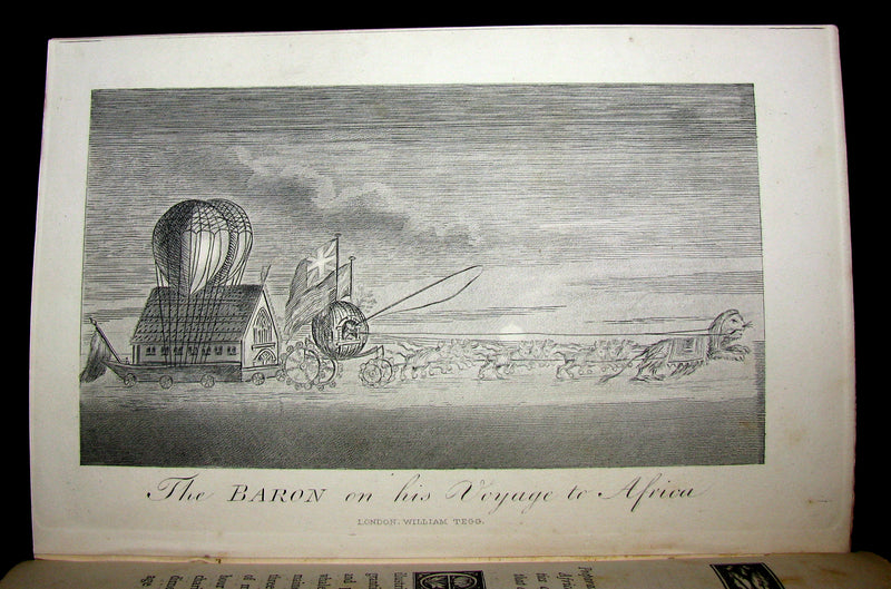 1868 Rare Book - The Travels and Surprising Adventures of Baron MUNCHAUSEN. Illustrated by Cruikshank.