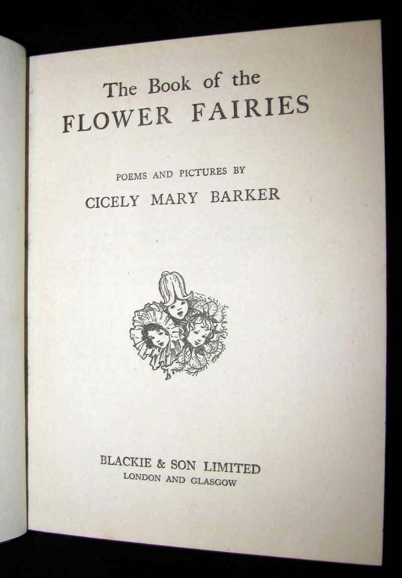1950 Rare Book  - Cicely Mary Barker - THE BOOK OF THE FLOWER FAIRIES.