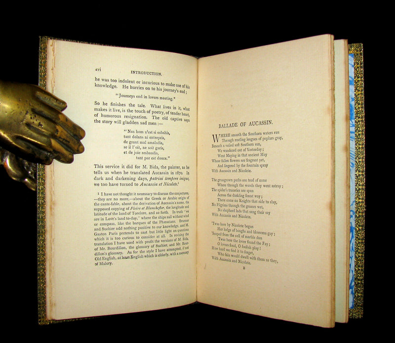 1897 Rare Book - MEDIEVAL HISTORY of Aucassin and Nicolette. Knighthood and Chivalry.