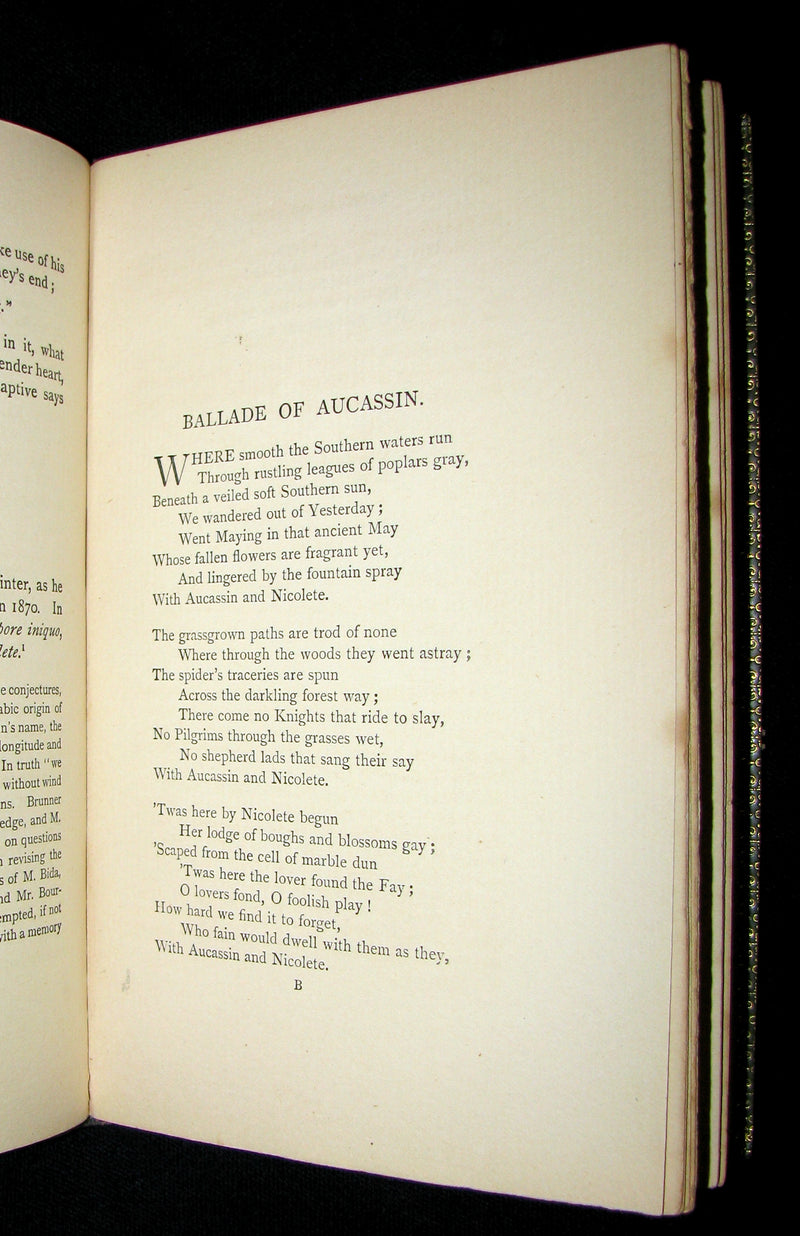1897 Rare Book - MEDIEVAL HISTORY of Aucassin and Nicolette. Knighthood and Chivalry.