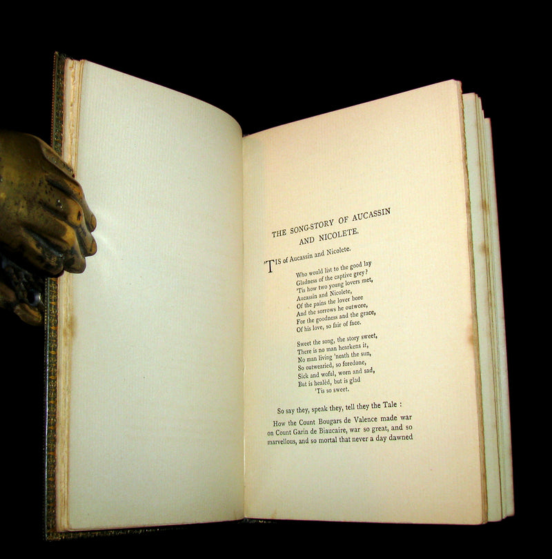 1897 Rare Book - MEDIEVAL HISTORY of Aucassin and Nicolette. Knighthood and Chivalry.