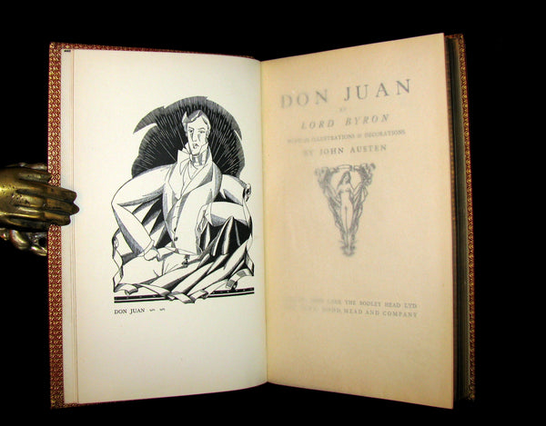 1926 Rare 1stED - Lord Byron's DON JUAN illustrated by John Austen & bound by Sangorski & Sutcliffe.