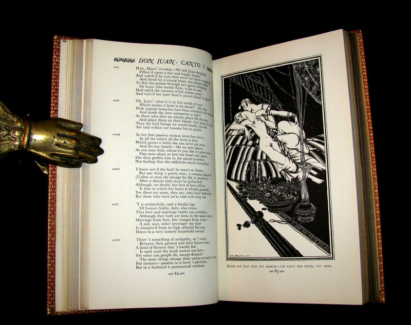 1926 Rare 1stED - Lord Byron's DON JUAN illustrated by John Austen & bound by Sangorski & Sutcliffe.