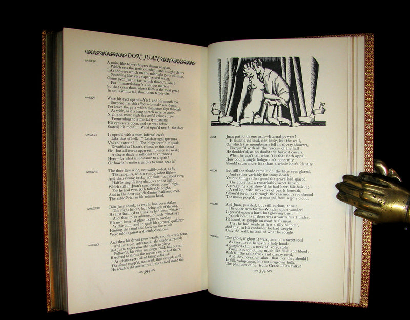 1926 Rare 1stED - Lord Byron's DON JUAN illustrated by John Austen & bound by Sangorski & Sutcliffe.