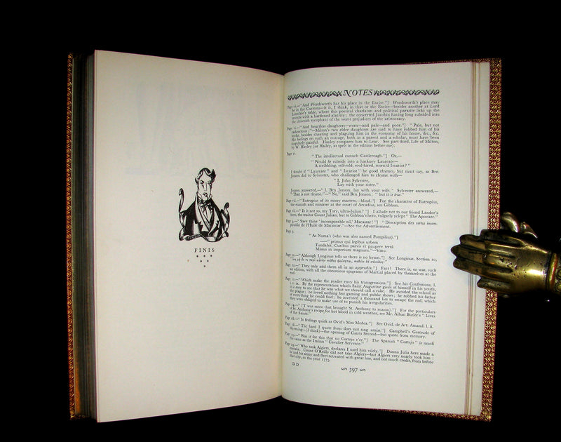 1926 Rare 1stED - Lord Byron's DON JUAN illustrated by John Austen & bound by Sangorski & Sutcliffe.