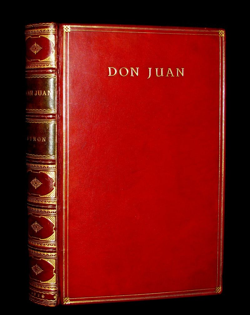 1926 Rare 1stED - Lord Byron's DON JUAN illustrated by John Austen & bound by Sangorski & Sutcliffe.