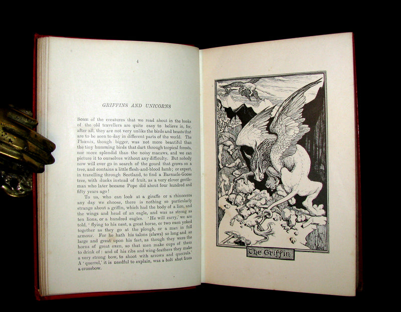 1899 Rare 1stEd Book - The RED BOOK of ANIMAL STORIES by Andrew Lang Illustrated by H.J. FORD.