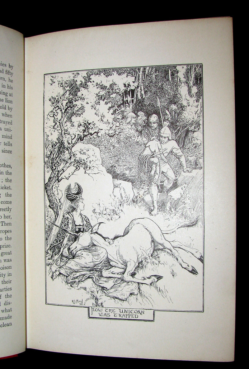 1899 Rare 1stEd Book - The RED BOOK of ANIMAL STORIES by Andrew Lang Illustrated by H.J. FORD.