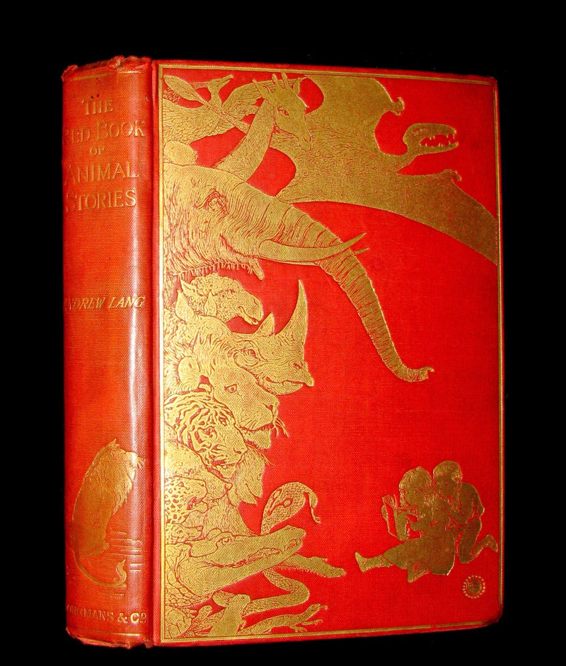 1899 Rare 1stEd Book - The RED BOOK of ANIMAL STORIES by Andrew Lang Illustrated by H.J. FORD.