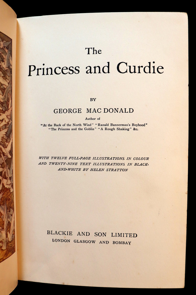 1912 Rare Book - The Princess and Curdie by George Macdonald illustrated by Helen Stratton.