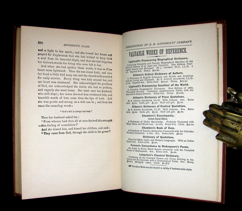 1890 Scarce Victorian Edition - Hans Christian Andersen - FAIRY TALES.