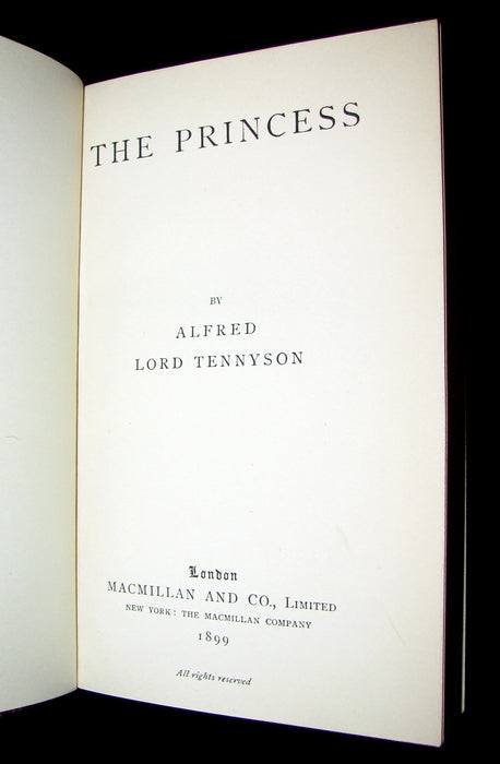 1899 Nice Bayntun Binding - The PRINCESS by Alfred Lord Tennyson.