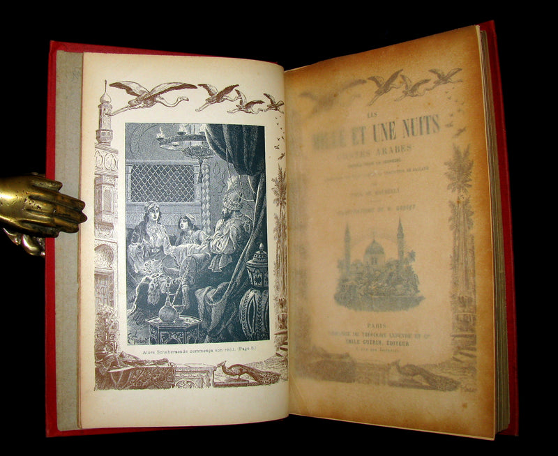 1890 Rare illustrated French Book ~ One Thousand and One Nights - Les Mille et une Nuits - Arabic Tales.