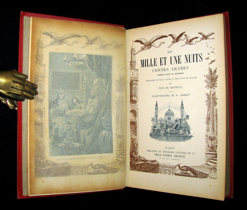 1890 Rare illustrated French Book ~ One Thousand and One Nights - Les Mille et une Nuits - Arabic Tales.