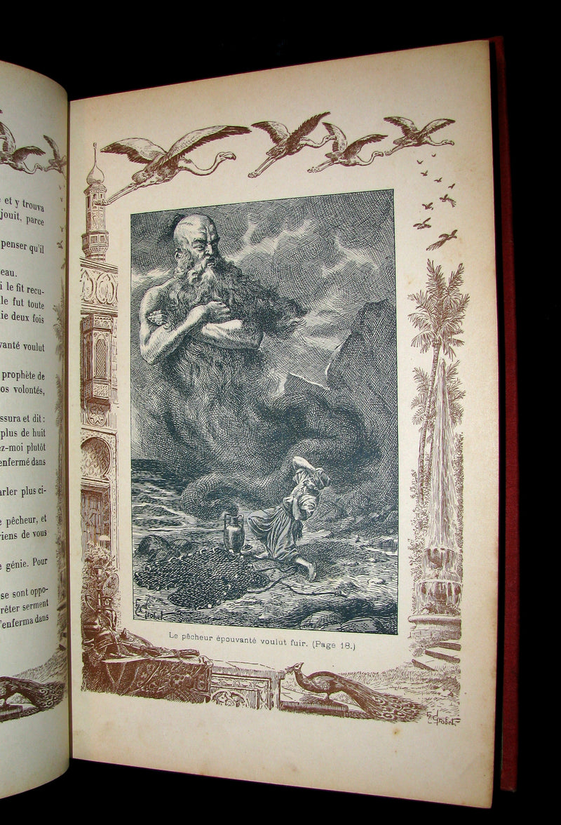 1890 Rare illustrated French Book ~ One Thousand and One Nights - Les Mille et une Nuits - Arabic Tales.