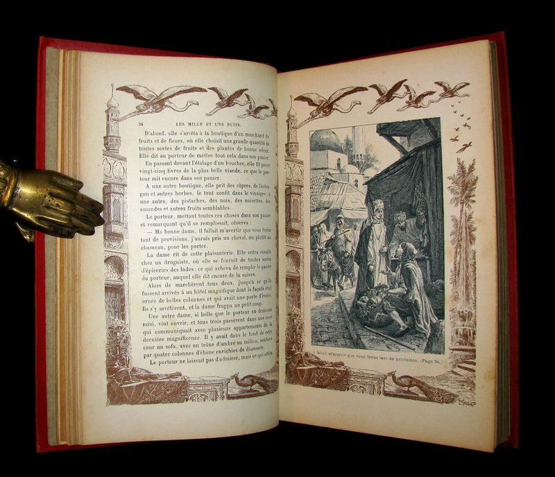 1890 Rare illustrated French Book ~ One Thousand and One Nights - Les Mille et une Nuits - Arabic Tales.