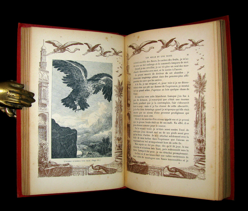 1890 Rare illustrated French Book ~ One Thousand and One Nights - Les Mille et une Nuits - Arabic Tales.