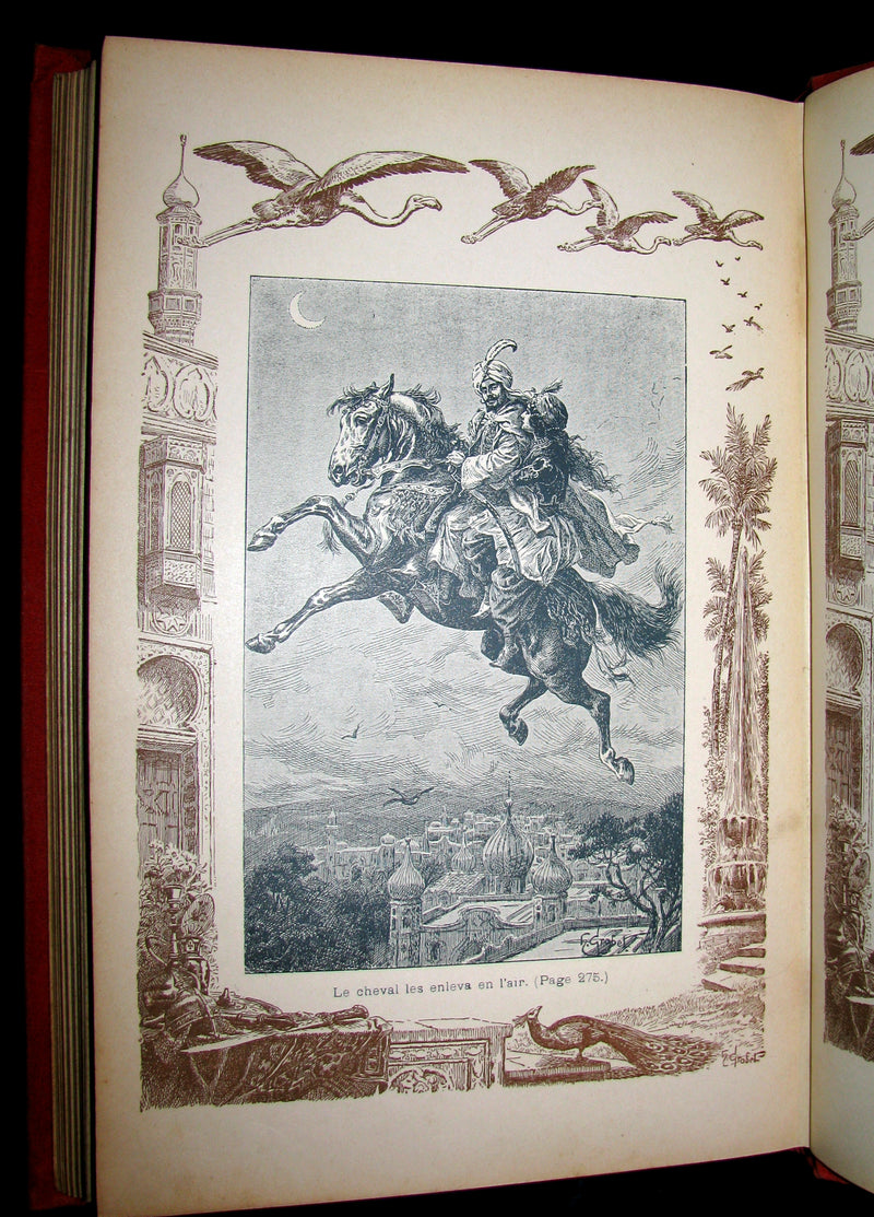 1890 Rare illustrated French Book ~ One Thousand and One Nights - Les Mille et une Nuits - Arabic Tales.