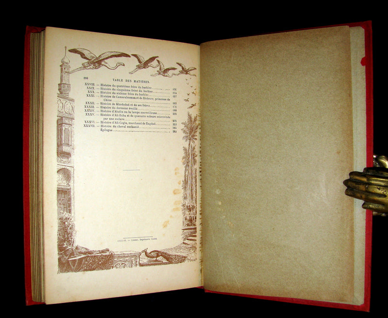 1890 Rare illustrated French Book ~ One Thousand and One Nights - Les Mille et une Nuits - Arabic Tales.