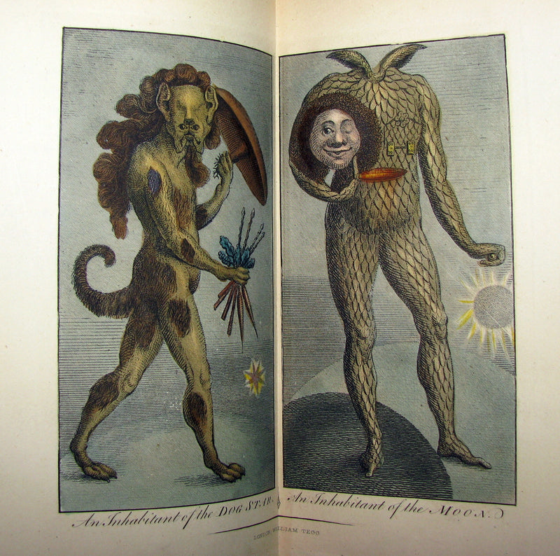 1868 Nice Bartlett & Co Binding - The Travels and Surprising Adventures of Baron MUNCHAUSEN. Illustrated in COLOR by Cruikshank.