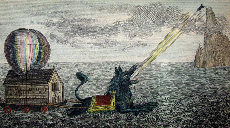 1868 Nice Bartlett & Co Binding - The Travels and Surprising Adventures of Baron MUNCHAUSEN. Illustrated in COLOR by Cruikshank.